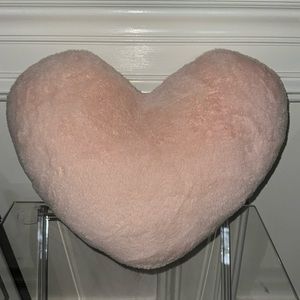 Cozy pink heart pillow